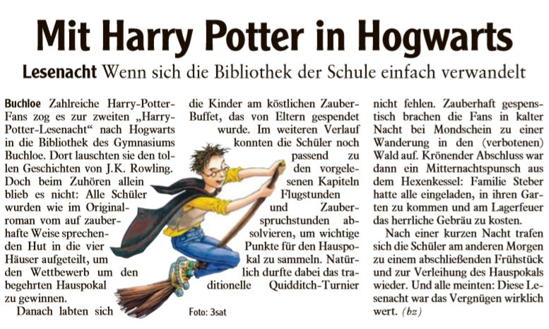 Harry Potter Lesenacht in der Bibliothek
